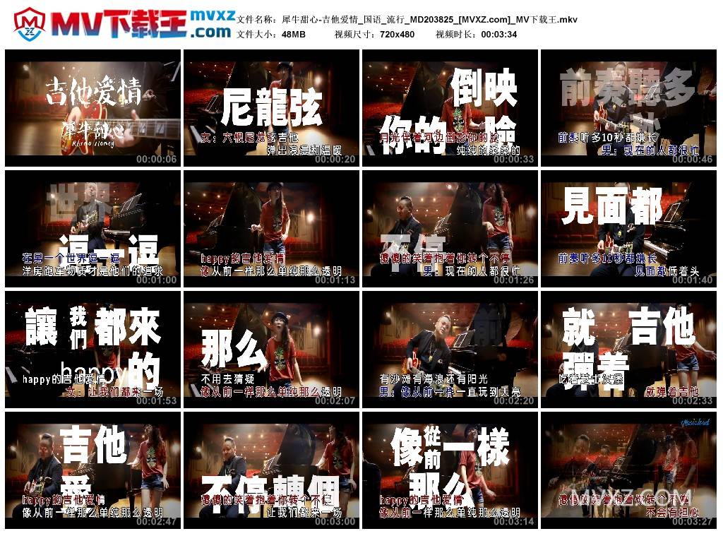 犀牛甜心-吉他爱情_国语_流行_MD203825